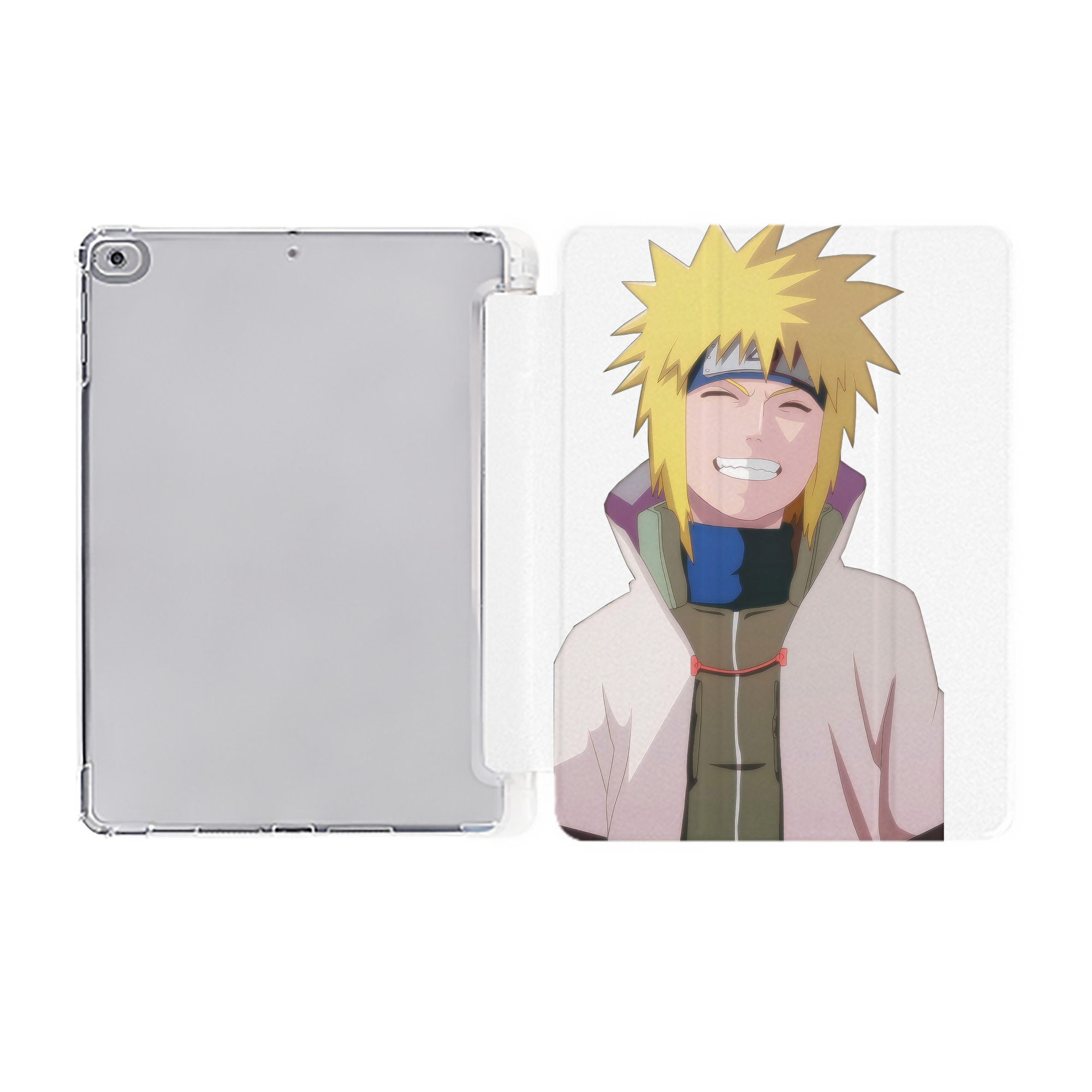 （画像用） NARUTO -ナルト- 波風 ミナト Namikaze Minato IPad ケース ペン収納付き 三つ折りスタンド PUレザー×シリコン 対応機種9.5/10.5/10.9インチ